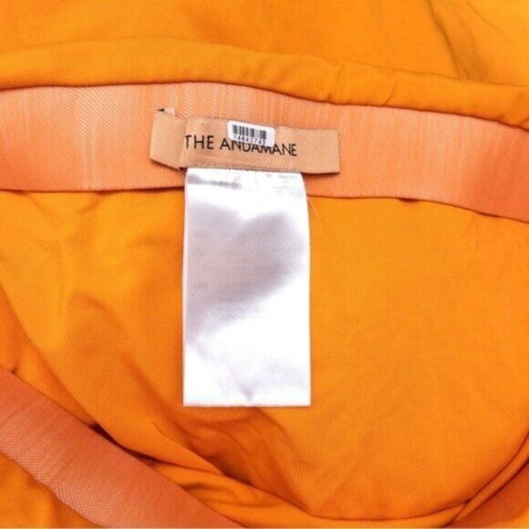 The Andamane Gisele Tube Midi Skirt S Orange Jersey Stretch High Waisted Pencil - Picture 6 of 9